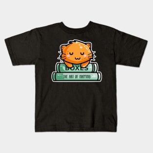 Cute Ginger Cat And Books Kids T-Shirt